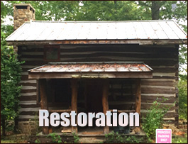 Historic Log Cabin Restoration  Dunn, North Carolina